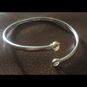 14k & Sterling Silver Bangle Bracelet
